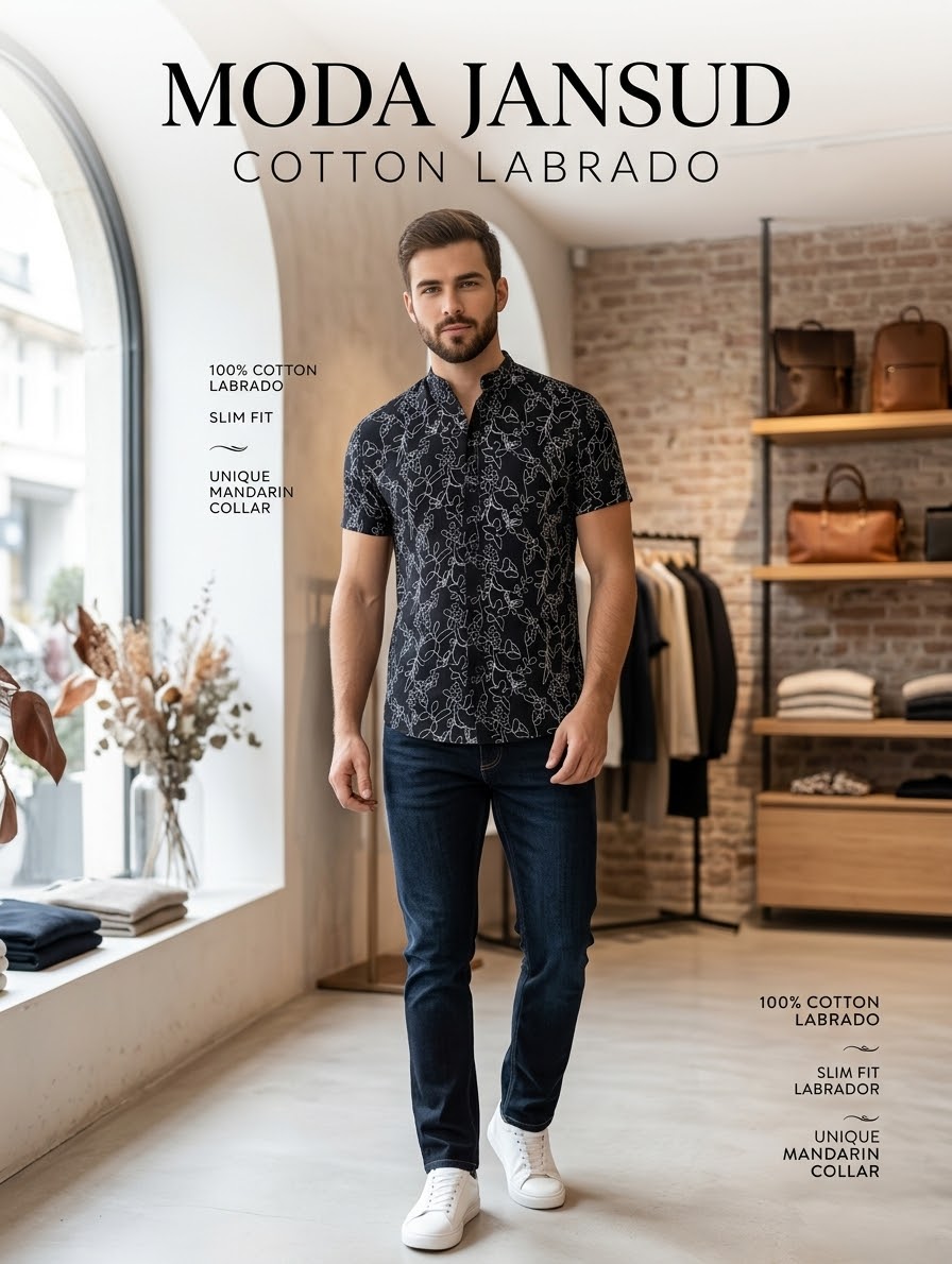 Camisa Cotón Labrado Estrech
